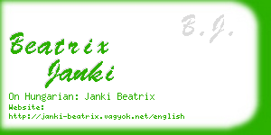 beatrix janki business card